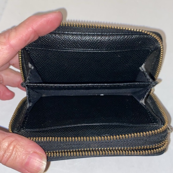 Coach Small Double Zip Around Closure Animal Print Red & Black Card Coin Case - Picture 4 of 9